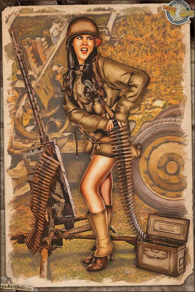 Военный пин ап (to pin up) 