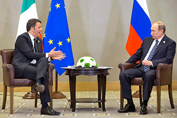 Владимир Путин и Маттео Ренци