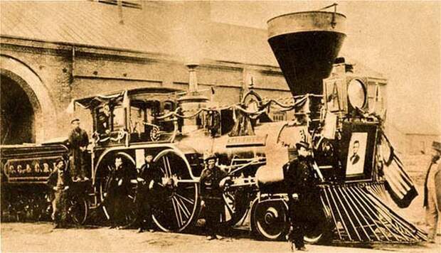 Похоронный поезд Авраама Линкольна. Похоронный поезд Авраама Линкольна.