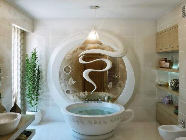 дизайнерский проект ванной комнаты