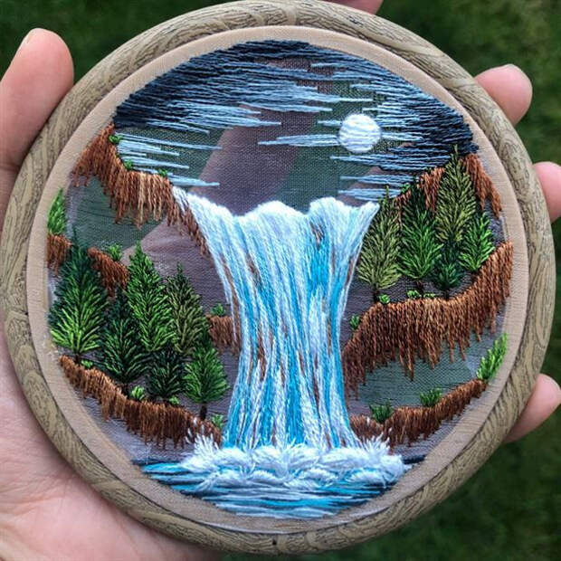 Удивительные вышитые пейзажи от Sew Beautiful