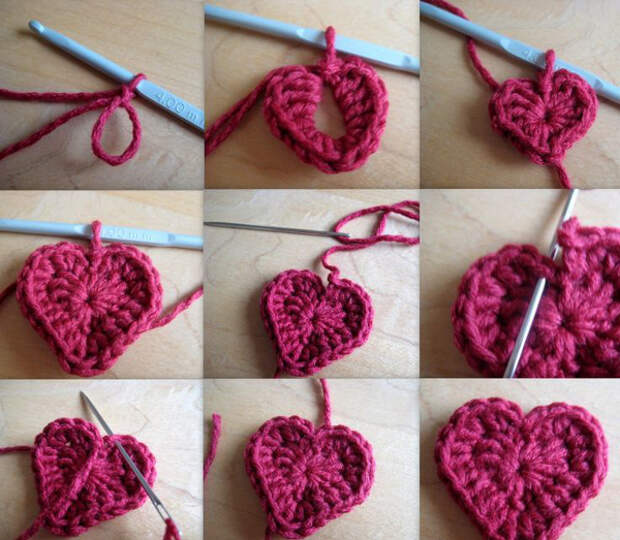 сердце крючком