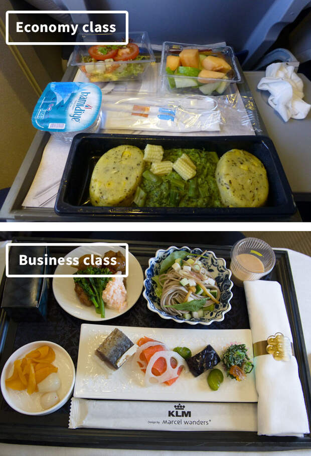 Klm-airline-food-business-vs-economy