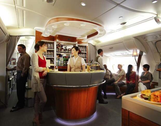 Самый большой самолет в мире, Airbus A380, Бизнес класс, Салон самолета A380