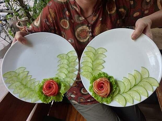 http://www.TravelPod.com - More Food Decorations by TravelPod member Phfive, from Chiang Mai, Thailand ... Add cucumbers for leaves.....