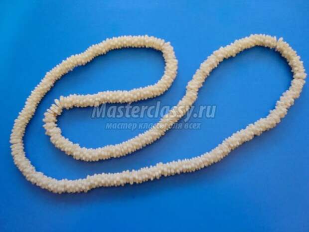 бусы и браслет для мамы из макарон. Мастер класс с пошаговым фото