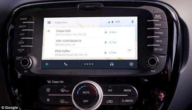 2.	Google более подробно рассказала о платформе Android Auto на ежегодной конференции I/O в июне.