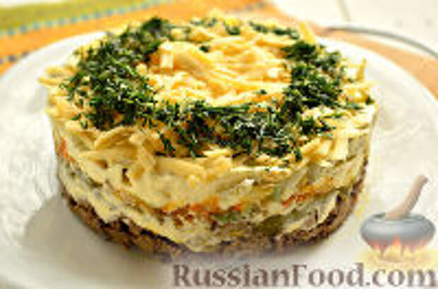 Фото к рецепту: Салат из куриной печени и моркови
