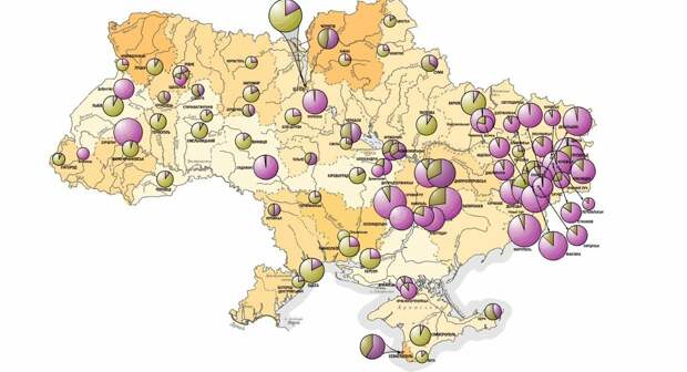 Карта выбросов вредных веществ на Украине