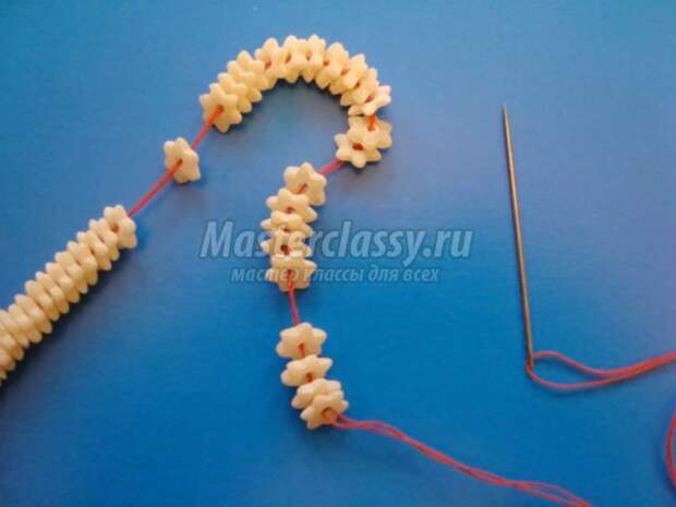 бусы и браслет для мамы из макарон. Мастер класс с пошаговым фото