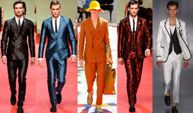 From Left Latest trend in men's suit spring 2015