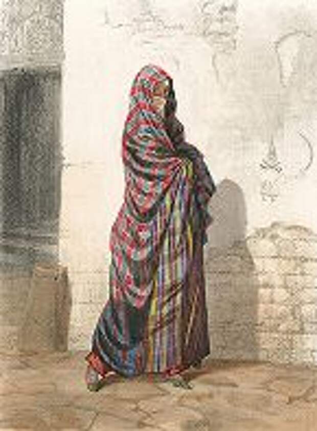 Персиянка из Баку. "Costumes du Caucase", л. 52, Париж, 1840-е гг. 