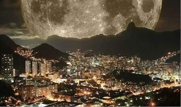 Вот как выглядит суперлуна в Рио де Жанейро вирусное фото, фейк