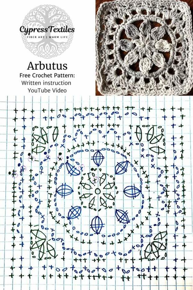 Источник:https: //cypresstextiles.net/2018/09/09/crochet-motif-arbutus-tree-square/