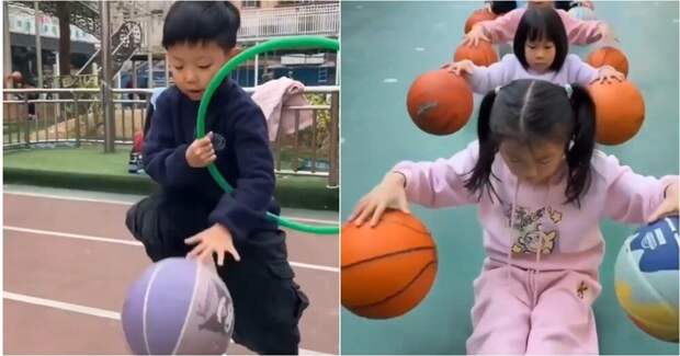 В детских садах в Китае физкультура превращена в полноценную тренировку