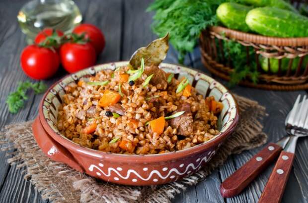 Гречка с мясом в мультиварке Гречка с мясом в мультиварке