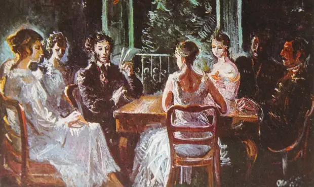 Картина «Пушкин в гостях у Чавчавадзе». Автор – А.Томашвили.
