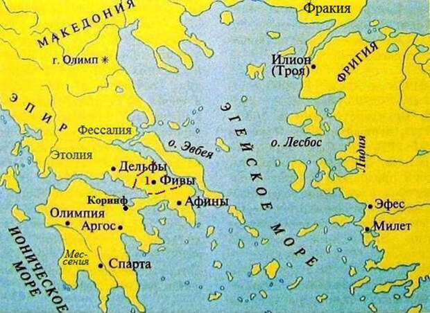 Спарта на карте
