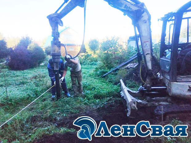 МОНТАЖ ВИНТОВЫХ СВАЙ С ОБВЯЗКОЙ ШВЕЛЛЕРОМ И УГОЛКОМ В ПОС.ГАВРИЛОВО ВЫБОРГСКОГО РАЙОНА