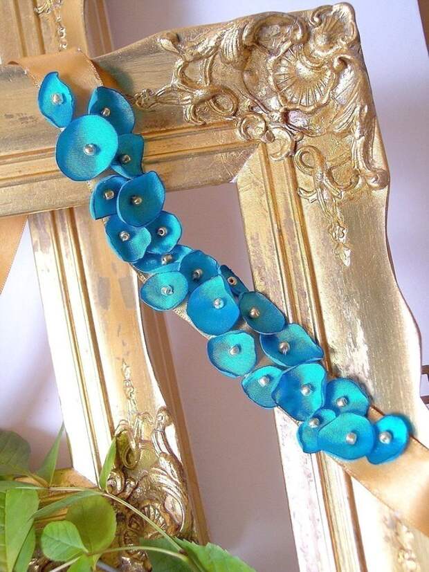 Ручной 3 в 1 аксессуар-Оголовье-Ожерелье-браслет-бирюзовый МАК ЛУГ