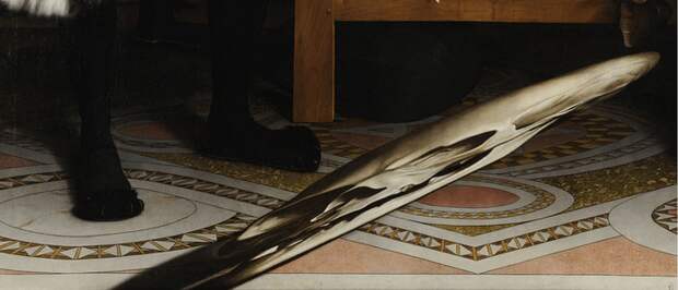 Оптическая иллюзия созданная художником в 1533 году Лига историков, Ганс Гольбейн Младший, Послы, картина, анаморфоза, 16 век, видео, длиннопост