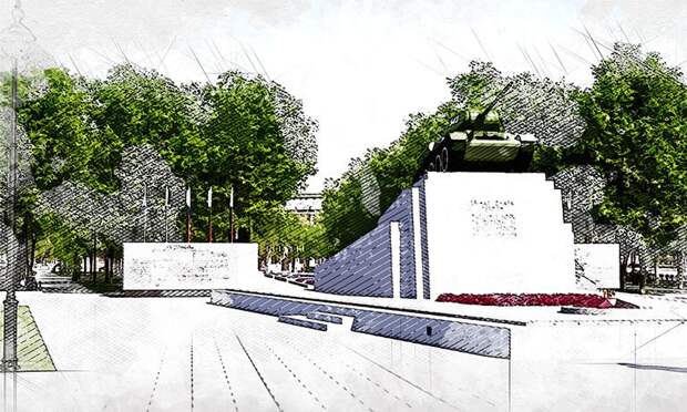 Мэрия Орла показала проект благоустройства сквера Танкистов