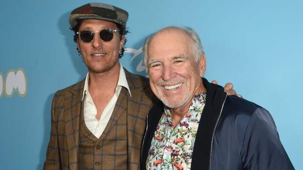Jimmy Buffett with actor Matthew McConaughey