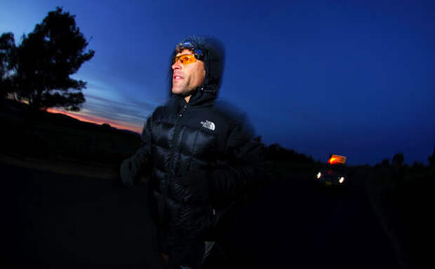 Dean Karnazes Running at Night