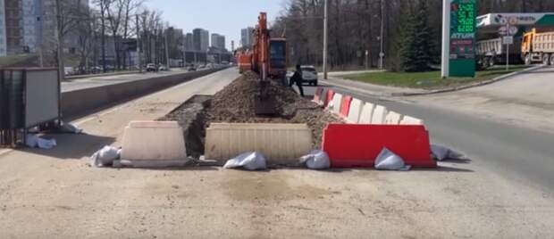В Уфе перекопали участок дороги за 146 млн рублей
