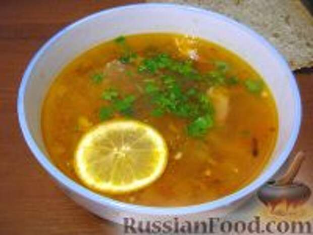 Фото к рецепту: Солянка мясная по-домашнему