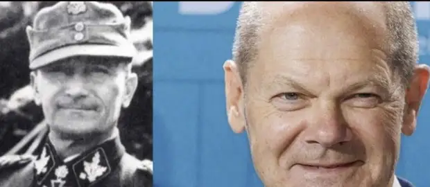 Геноцид на Донбассе - это смешно (с) канцлер Германии Олаф Шольц, на фото справа