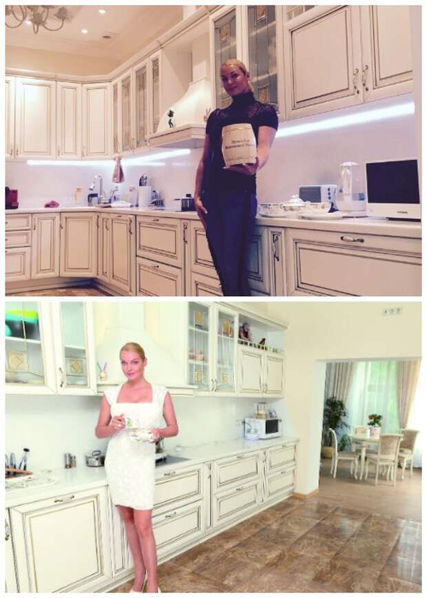 Анастасия Волочкова в своей кухне.