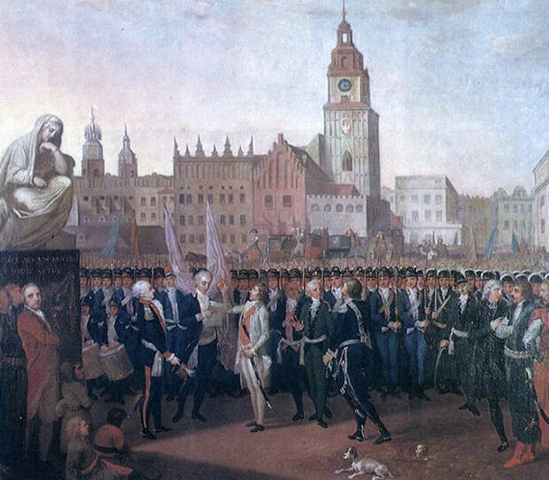 Франциск Смуглевич. Присяга Тадеуша Костюшко на краковском рынке, 1797. Национальный музей, Познань