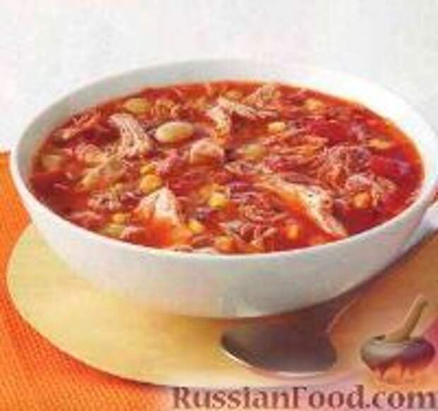 Фото к рецепту: Быстрый суп с копченостями
