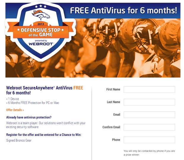 Webroot SecureAnywhere Antivirus 2014 - на 6 месяцев бесплатно
