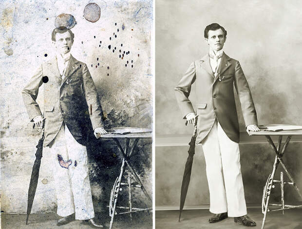 Невероятные примеры до и после восстановления старых фото от украинского ретушера