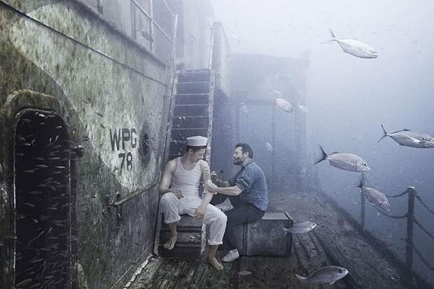 Жизнь на затонувшем корабле: подводный мир фотографа и дайвера Андреаса Франке