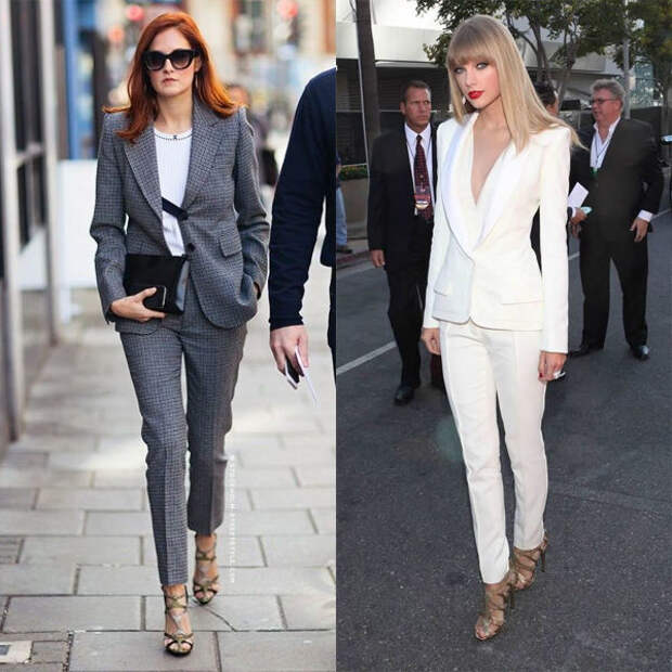 какую обувь носить с костюмом женским. обувь под брючный костюм женский с укороченными брюками. туфли под брючный костюм. черный брючный костюм с кроссовками. спортивный кэжуал для женщин.