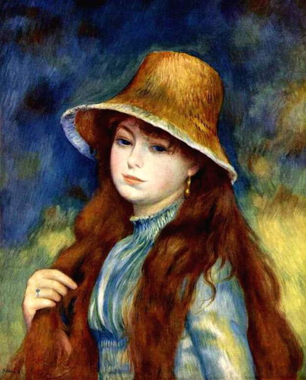 Девочка в соломенной шляпе 1884 (486x604, 73Kb)