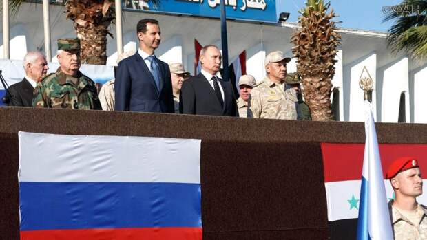 Путин и Асад в Хмеймиме