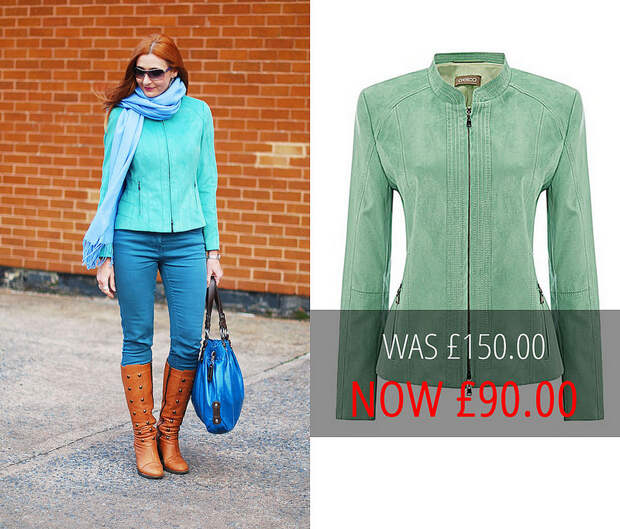 Sale: Gelco Mint Green Mock Suede Jacket (Gray & Osbourn)
