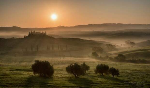 Рассветы и закаты Тосканы вобрали всю красоту мира Тоскана, закаты, италия, красота, пейзажи, рассветы, фото, фотоподборка