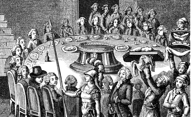 At Grimod's first dinner party, he placed a coffin stand on the table and lit the room with 365 lamps—at his parents' expense.