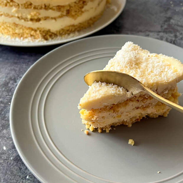 Шикарный торт "Пломбир" без выпечки. Даже духовка не нужна