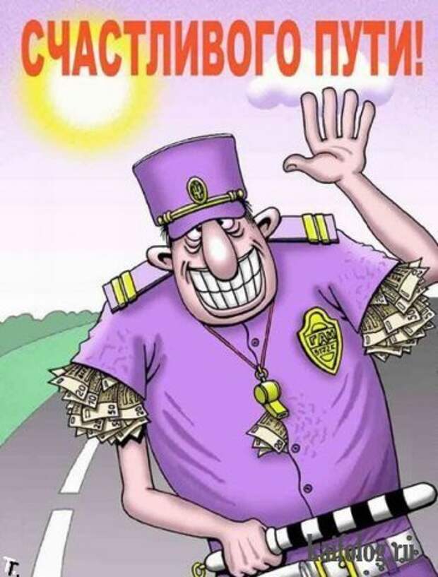 Карикатуры на сотрудников ГИБДД (26 картинок)