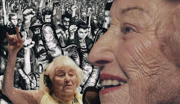 97-летняя женщина поет в метал-группе
