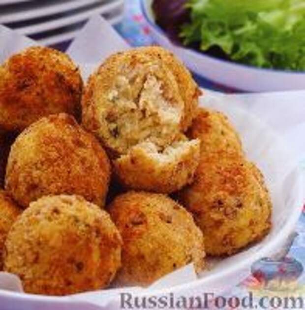 Фото к рецепту: Крокеты из куриного мяса с травами