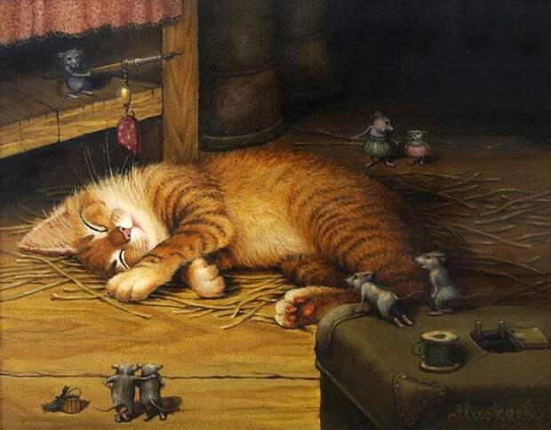 Кошачьи сказки художника Александра Маскаева, фото № 14