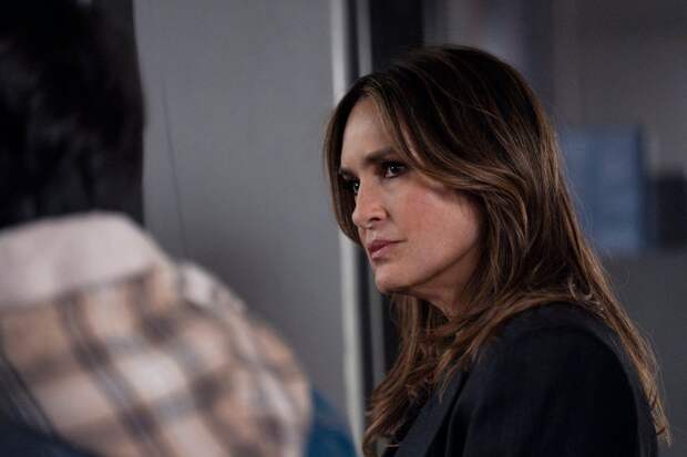 Closeup of Benson at a lineup on Law & Order: SVU Season 26 Episode 13