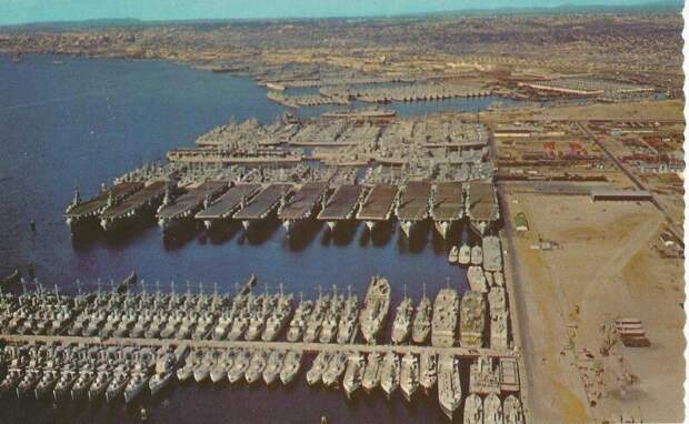 База резерва Военно-морских сил США после Второй мировой войны В Сан-Диего, 1946 г. история, ретро, фото
